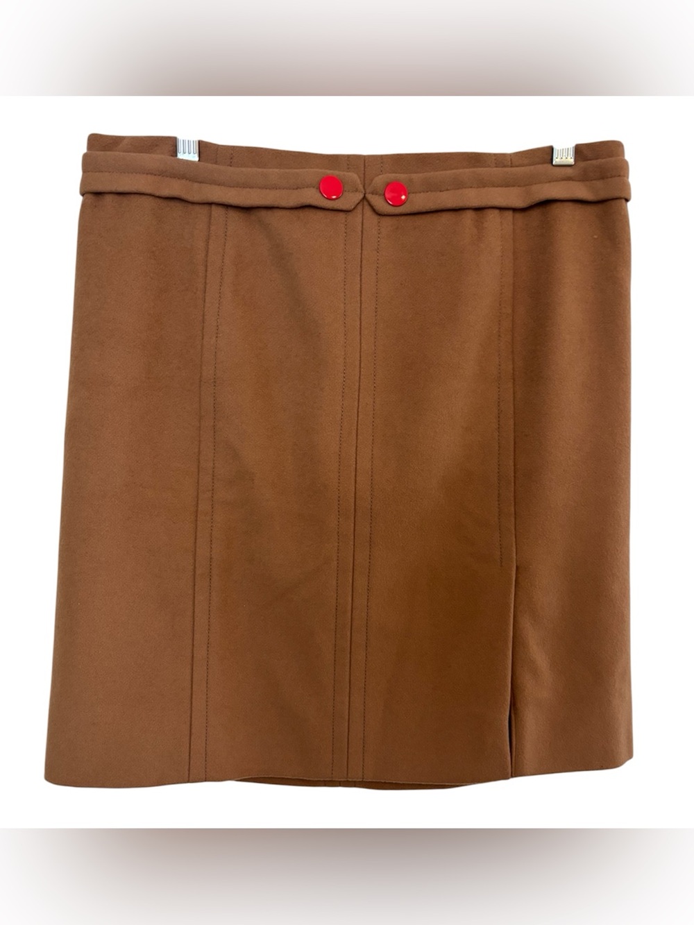 Vintage Marc Jacobs Size 10 Medium Brown Virgin Wool Mini Skirt Y2K Luxury